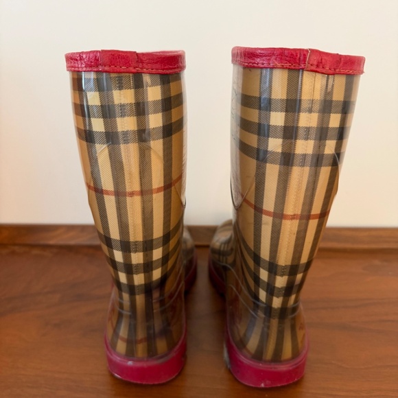 Burberry Rubber Marsh High Boots Size 10 Women's - Picture 4 of 5